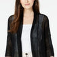 Alfani Women's Open-Stitch Kimono Cardigan Black Size Medium