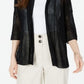 Alfani Women's Open-Stitch Kimono Cardigan Black Size Medium