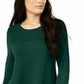 Alfani Women's Ottoman Knit Tunic Sweater Green Size Medium
