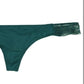INC International Concepts Women's Lace Trim Thong Underwear Green Size XX-Large