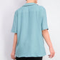 Alfani Women's Collared Surplice Blouse Green Size X-Large
