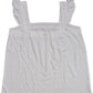 Style & Co Women's Embroidered Flutter-Strap Tank Top White Size Medium