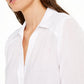INC International Concepts Women's Solid Button-Up Tunic White Size Large