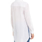 INC International Concepts Women's Solid Button-Up Tunic White Size Large