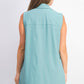 Alfani Women's Sleeveless Knit Button-Front Tunic Green Size Large