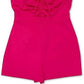 Bar III Women's Ruched-Front Flutter Romper Dark Pink Size 12