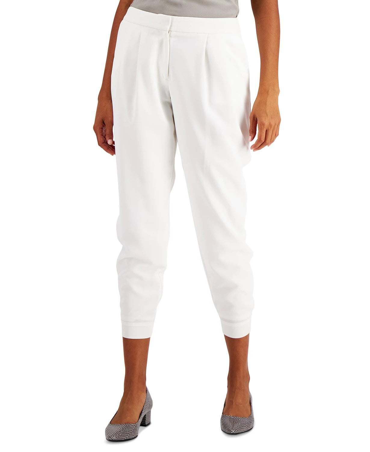Alfani Women's Jogger Ankle Pants White Size 10