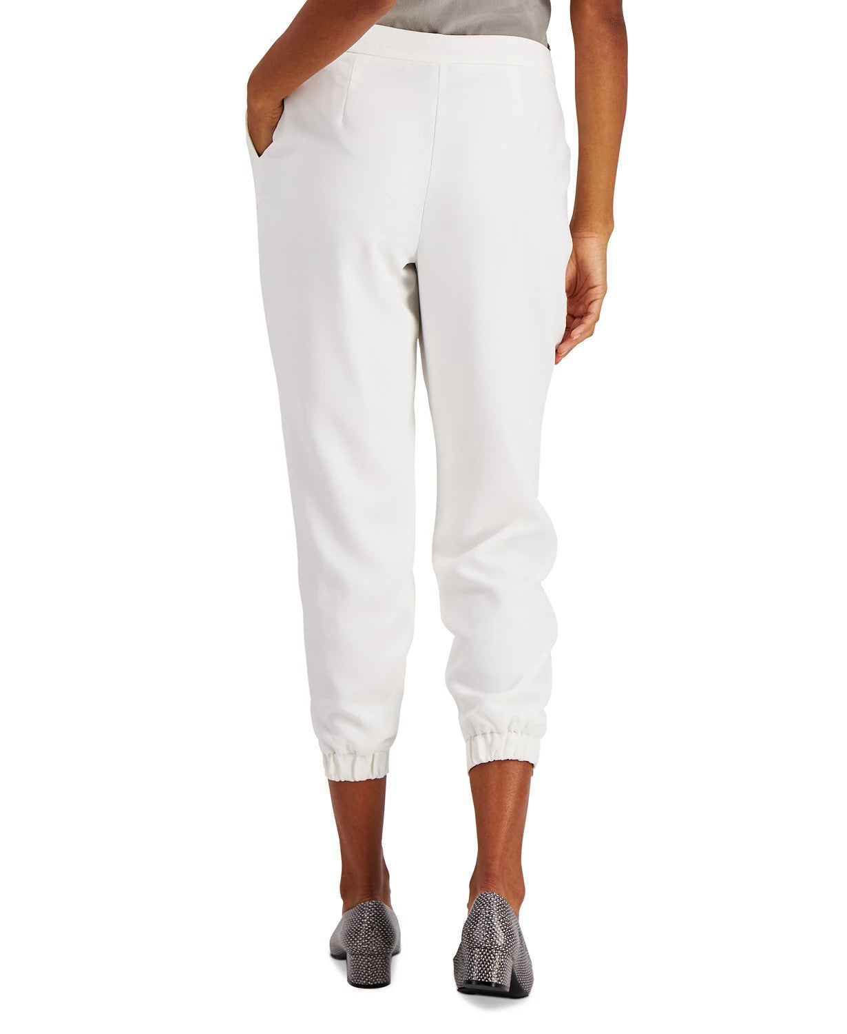 Alfani Women's Jogger Ankle Pants White Size 10