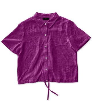 Alfani Women's Drawstring-Hem Shirt Pink Size XX Large