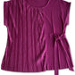Alfani Women's Pleated Side-Tie Top Pink Size Small