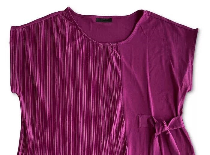 Alfani Women's Pleated Side-Tie Top Pink Size Small