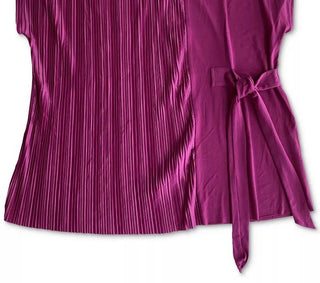 Alfani Women's Pleated Side-Tie Top Pink Size Small