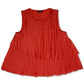 Alfani Women's Solid Ribbed Overlay Top Orange Size Medium