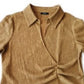 Alfani Women's Pleated-Waist Top Lt Beige Size Large