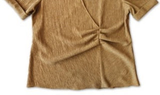 Alfani Women's Pleated-Waist Top Beige Size Medium