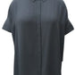 Alfani Women's Pleated-Back Shirt Black Size Small