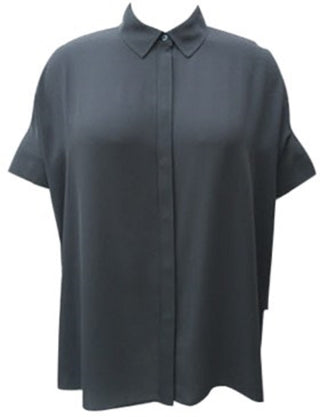 Alfani Women's Pleated-Back Shirt Black Size XX Large