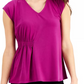 Alfani Women's Ruched-Side Top Pink Size Large