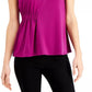 Alfani Women's Ruched-Side Top Pink Size Large