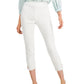 Alfani Women's Fringed Hem Ankle Pants White Size 2