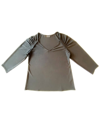 Alfani Women's Ruched-Sleeve Top Black Size Large