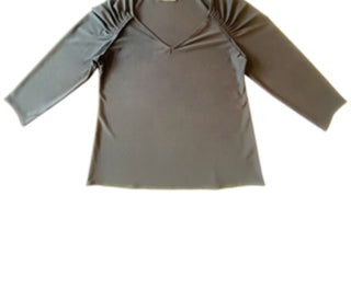 Alfani Women's Ruched-Sleeve Top Black Size Large