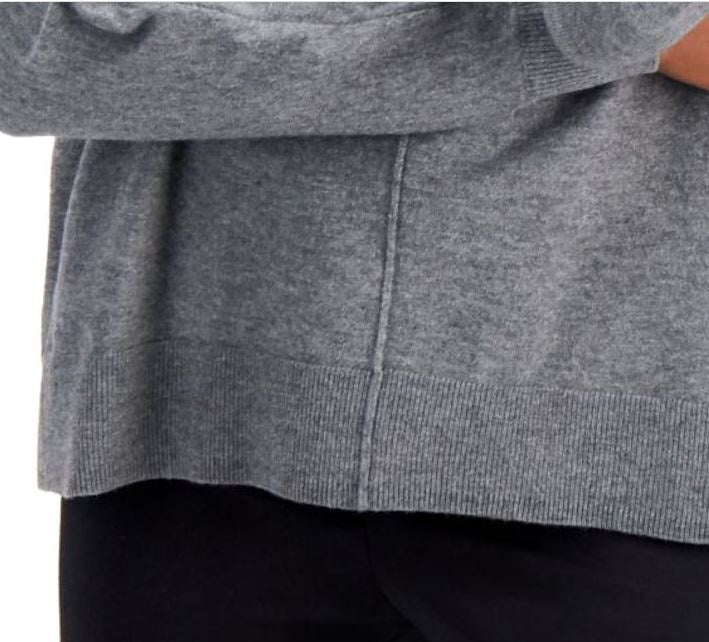Alfani Women's Seam Front Sweater Grey Size X-Large