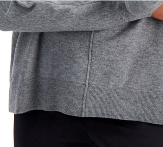 Alfani Women's Seam Front Sweater Grey Size X-Large