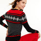Charter Club Women's Snowflake Sweater Black Size Medium