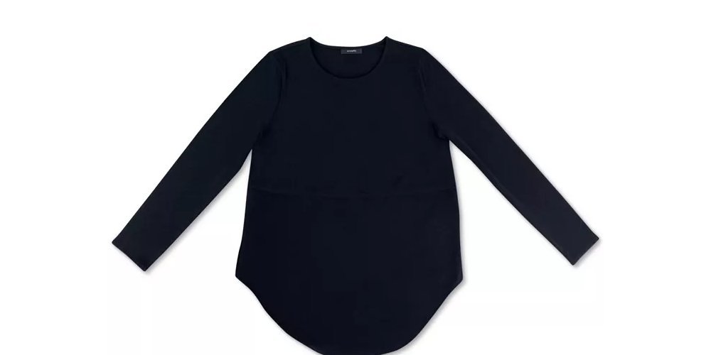 Alfani Women's Shirttail-Hem T-Shirt Black Size Extra Small