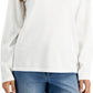 Karen Scott Women's Studded Mock-Neck Sweater Natural Size Extra Small