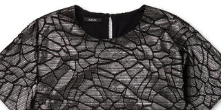 Alfani Women's Animal-Print Burnout Top Dark Gray Size Medium