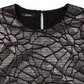 Alfani Women's Animal-Print Burnout Top Dark Gray Size Small