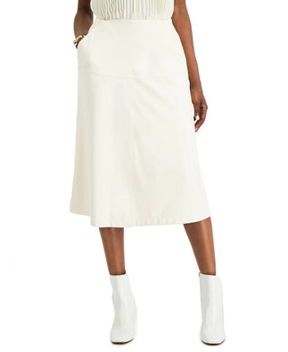 Alfani Women's Seamed Skirt White Size 14