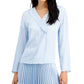 Alfani Women's Dot-Print Surplice Blouse White Size Large
