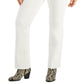 Style & Co Women's Plus Size Destructed Boot-Cut Denim Jeans White Size 14W