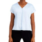 Alfani Women's V Neck Top Blue Size X-Large
