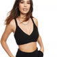 INC International Concepts Women's Culpos X Fuzzy Cropped Knit Tank Top Black Size Large
