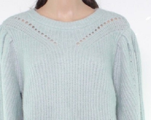 INC International Concepts Women's Volume-Sleeve Pullover Sweater Green Size Medium