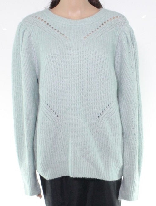 INC International Concepts Women's Volume-Sleeve Pullover Sweater Green Size X-Large