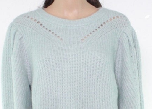 INC International Concepts Women's Volume-Sleeve Pullover Sweater Green Size X-Large
