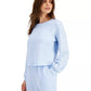 INC International Concepts Women's Zebra Embellished Sleeve Sweatshirt Blue Size Medium