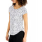 Alfani Women's Printed T-Shirt White Size Small