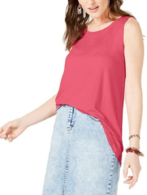Style & Co Women's Swing Tank Top Red Size Small