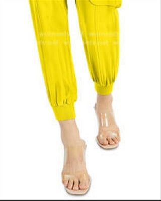 INC International Concepts Women's Utility Jogger Pants Yellow Size Large