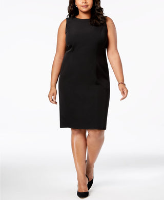 Kasper Women's Plus Size Sleeveless Sheath Dress Black Size 18W