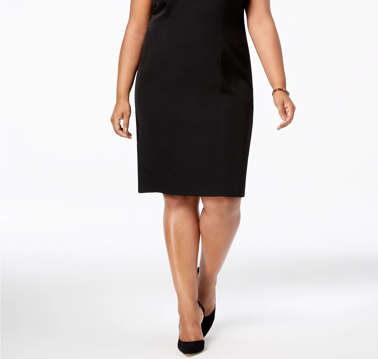 Kasper Women's Plus Size Sleeveless Sheath Dress Black Size 18W
