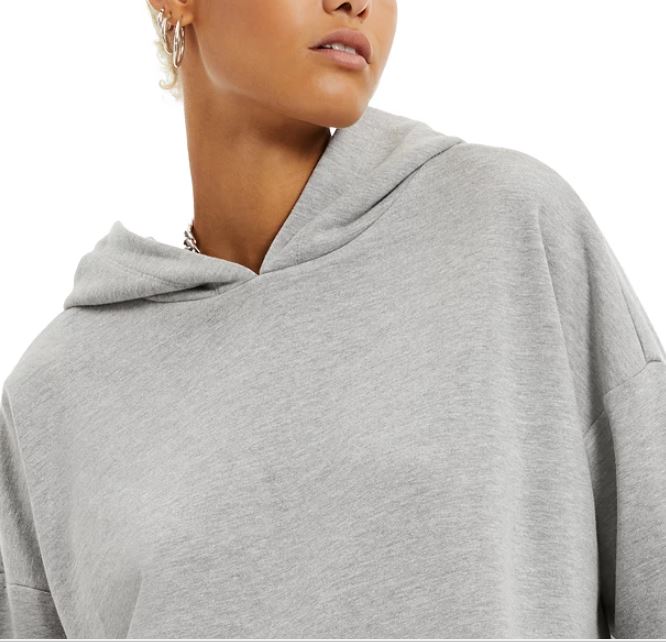 Danielle Bernstein Women's French Terry Hoodie Grey Size Small