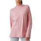Cotton On Women's Longline Drop Shoulder Long Sleeve Top Pink Size Medium