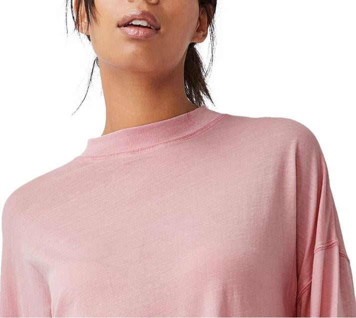 Cotton On Women's Longline Drop Shoulder Long Sleeve Top Pink Size Medium
